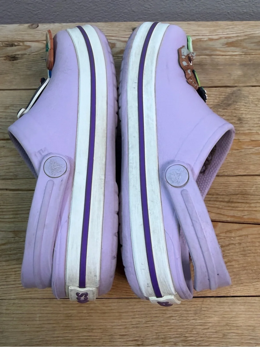 CROCS Kids Light Purple Clogs with Character Jibbitz